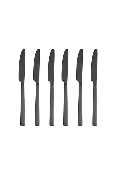 Porland Matte Black Dinner Knife 24cm 6 Pieces