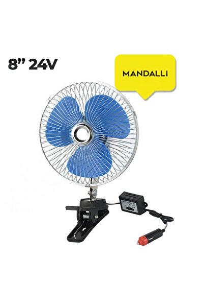 SIEGEN Sentinel Oto Vantilatör 24V 8 İnch Mandallı Çakmak Girişli