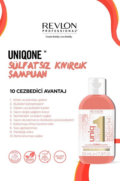 Uniq One Uniqone Curls Shampoo 230ml - Shampoo for Curly Wavy Hair