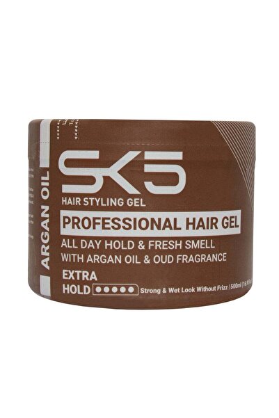 SK5 Argan Oil Professional Hair Gel 500ml – Strong Hold, Frizz Control & Non-...