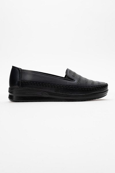 CCWAY AYAKKABI Women's Stoned Casual Shoes BLACK