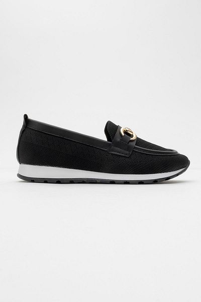 CCWAY AYAKKABI Women's Buckle Casual Shoes Black
