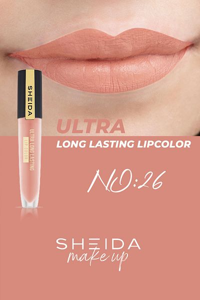 Sheida Long Lasting Matte Liquid Lipstick - Intense Pigment & Vitamin E Formula - No 26