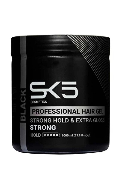 SK5 جل الشعر الأسود SK Five لتثبيت قوي ولمعان جذاب 1000 مل