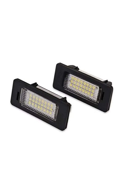divendi-ro Set de 2 becuri LED pentru numărul mașinii, compatibile VW, fără erori de bec ars, lumină alb rece