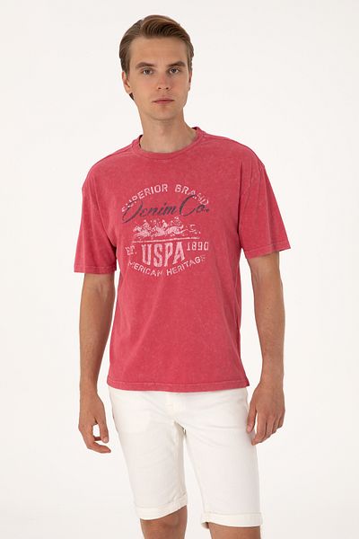 U.S. Polo Assn. Men's Comfort Fit Cherry Crew Neck T-Shirt 50300239-Vr223