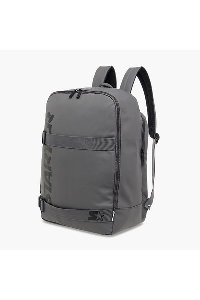 Starter Logo Print Backpack with Adjustable Straps and Zip Closure