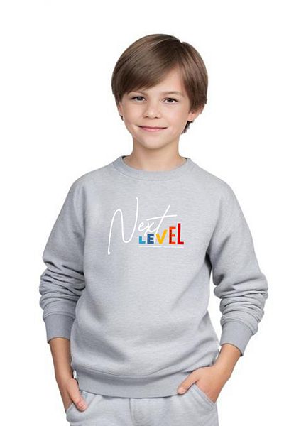 FYK KİDS Boy's Cycling Collar Next Level Printed Tracksuit Set