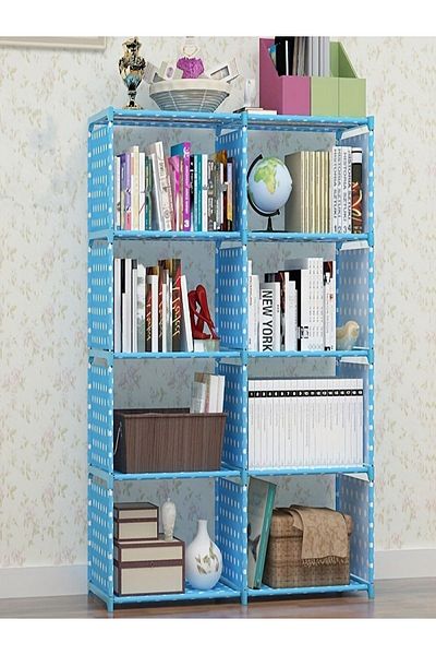 Generic Storia Bookshelf for Home Library, Book Stand, Study Room Bookshelf, 8-Tier Book Rack