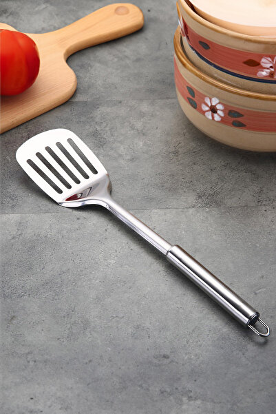 Vadi 6 Piece Stainless Steel Kitchen Utensil Set with Hanger - Ladle, Colander, Spatula