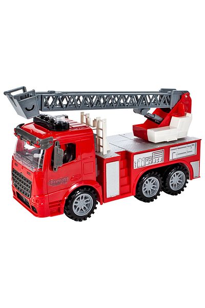MalPlay Malplay fire truck with folding ladder and authentic details, sounds, lights, red