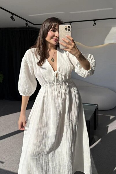 Lovely butik ΓΥΝΑΙΚΕΙΟ ΚΑΛΟΚΑΙΡΙΝΟ ΦΟΡΕΜΑ ΜΟΥΣΛΙΝΑ ΜΕ ΛΕΠΤΟΜΕΡΕΙΕΣ ΜΕ ΛΑΣΤΙΧΟ...