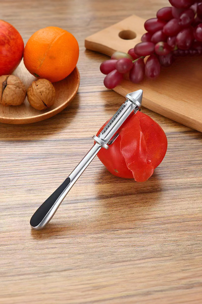 Vadi مقشرة الفواكه والخضروات برأس دوار من الفولاذ المقاوم للصدأ - مقشرة مريحة