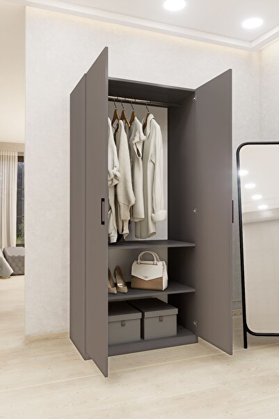 DEMİRBAL MOBİLYA MDF İKİ KAPAKLI DOLAP VE GARDIROP