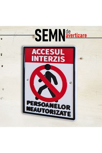 NEXTLY Warning sign "NO ACCESS TO UNAUTHORIZED PERSONS" NEXTLY, 20x15cm, white