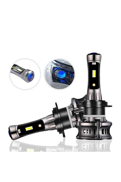 divendi-ro Set of 2 XT7 LED H4 Canbus H4 car bulbs, 60W, with daylight - blue