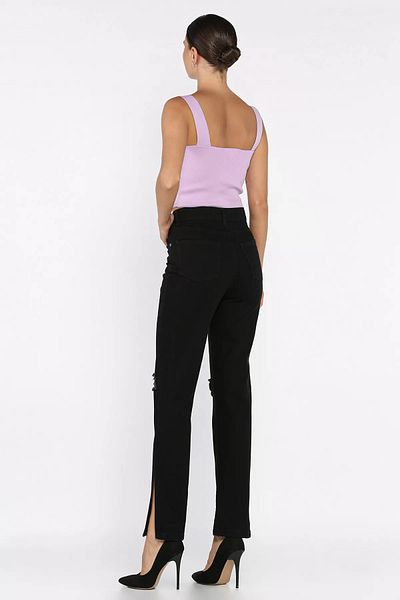 GÜLSELİ Black Slit Women's Jean Jeans
