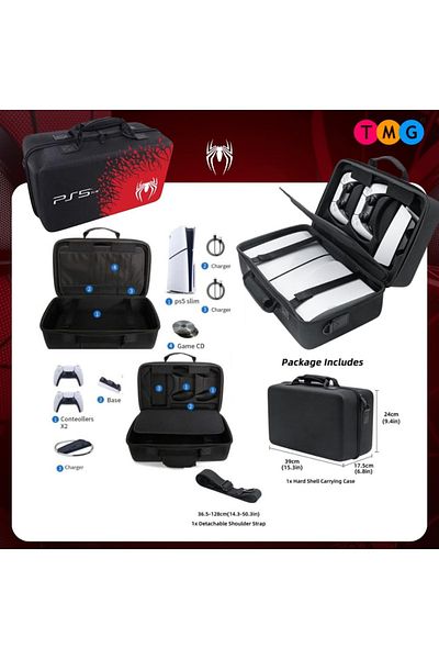 Choice PS5 SLIM Handheld Bag,Large Capacity Spider-Man Themed Bag