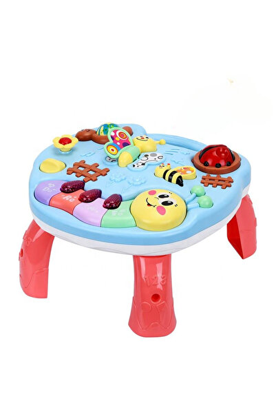 LUDIRO Διαδραστικό Παιδικό Τραπεζάκι 3 σε 1, Φώτα και Ήχοι, Με Πόδια και Σύστ...