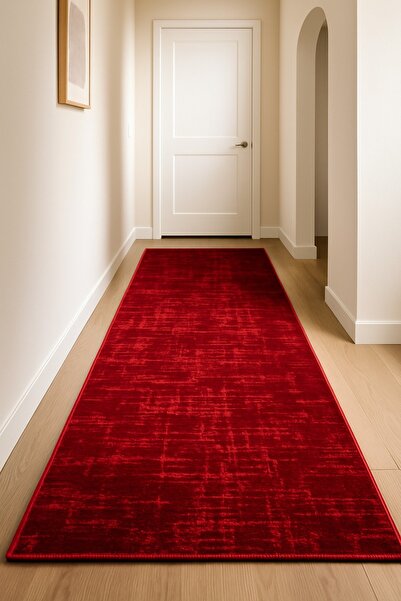 Babil Home Red Protocol Carpet Organization Rug Non-Slip Based Cutting Carpet Runner
