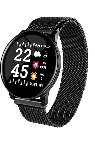 ideal STORE Ceas SmartWatch si Bratara Fitness SMART COLLECTION, Display 1.3 inch, Monitorizare pasi si distanta