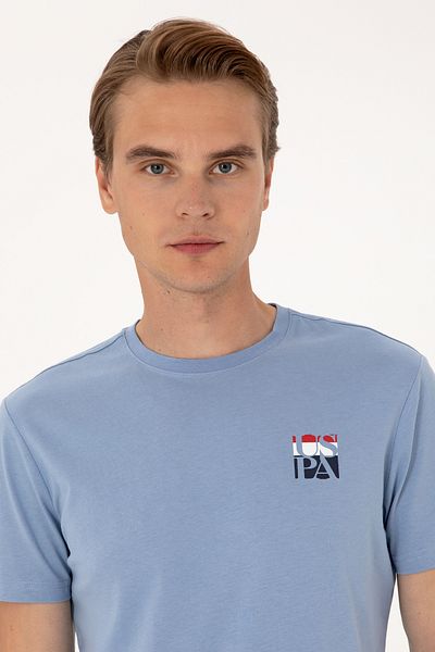 U.S. Polo Assn. Men's Regular Fit Blue Crew Neck T-Shirt 50306911-Vr036