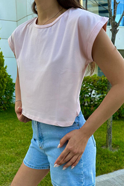 BİKELİFE Γυναικείο T-Shirt με λαιμόκοψη με βάτα