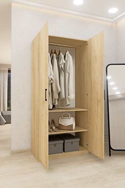 DEMİRBAL MOBİLYA MDF İKİ KAPAKLI DOLAP VE GARDIROP