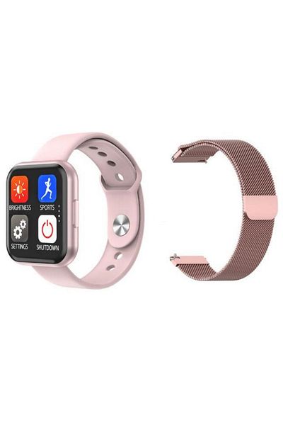 ideal STORE Ceas SmartWatch si Bratara Fitness IdealSTORE TITAN 88, Bratara Metalica Magnetica, Monitorizare rit