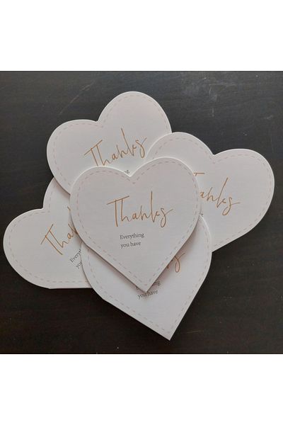 saratremo Heart-shaped card Thanks