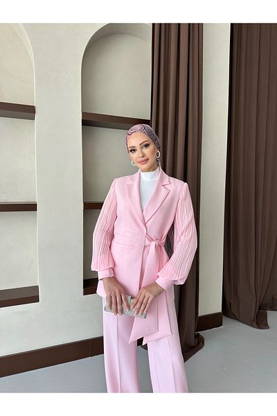 Vuntal BUTİK CHIFFON SLEEVE DOUBLE SET
