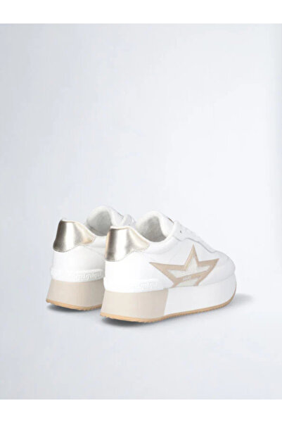 Liu Jo SNEAKERS DREAMY 03 - CALF LEATHER/METALLI OFF WHITE/LIGHT GOLD Women, marimea 38
