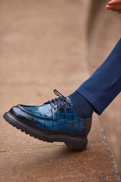 Faruk balkanas Paulo Model Crocodile Genuine Leather Casual Shoes