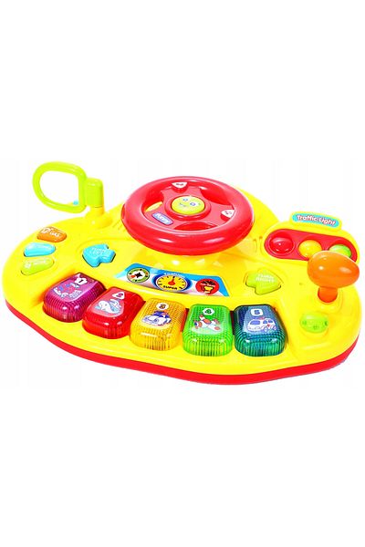 ideal STORE idealSTORE Interactive Steering Wheel, Dimensions 31.0 x 18.0 x 8.0 cm, Accessorized with Various Functions, Team