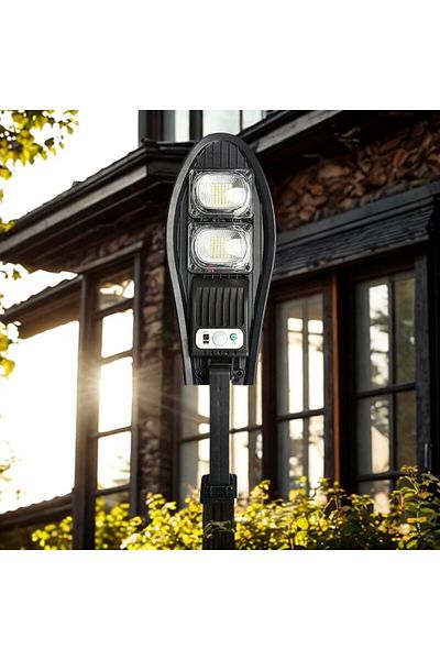 NEXTLY Lampa solara NEXTLY, cu telecomanda, 84 LED-uri SMD, alb rece, waterproof, model W777B, neagra