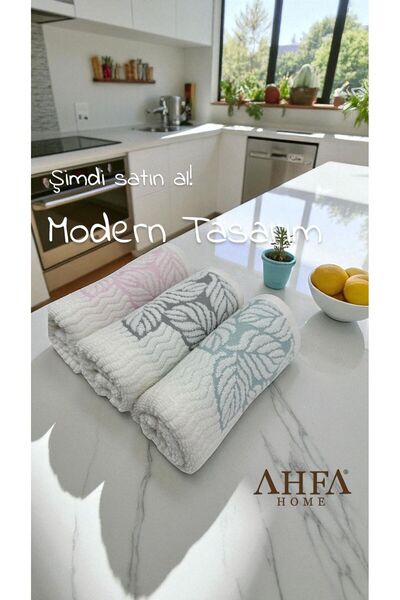 HAVLULAND TREND HOME 3'LÜ %100 PAMUK 50X90 CM EL YÜZ HAVLUSU