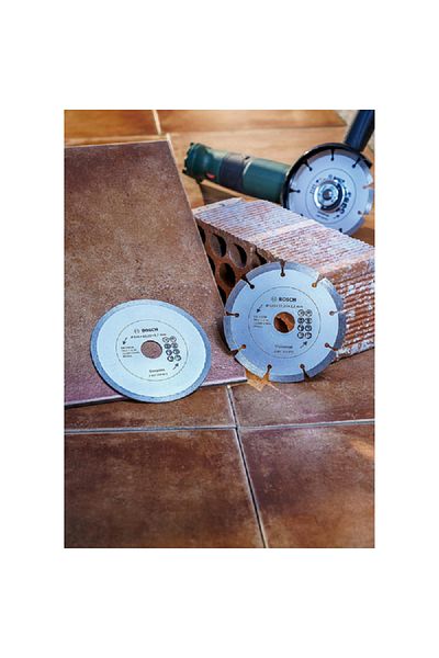 Bosch Standard Diamond Cutting Disc for Construction Material Silver and Brown 115mm