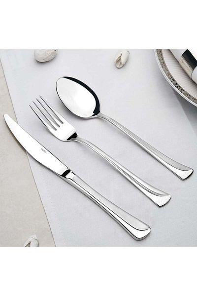 AZAY CASA Maksi cutlery set for 12 people, 89 pieces, sandblasted stainless steel
