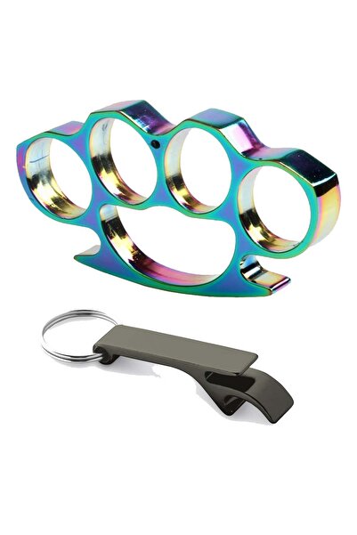 dalimag Rainbow Blast Bottle Opener and Dagger Keychain Set, Fade, Stainless Steel, Multicolor, 1 cm, Dalimag