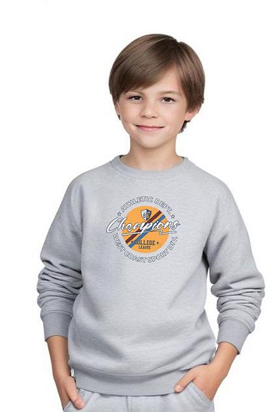 FYK KİDS Boy's Crewneck Champions Printed Tracksuit Set