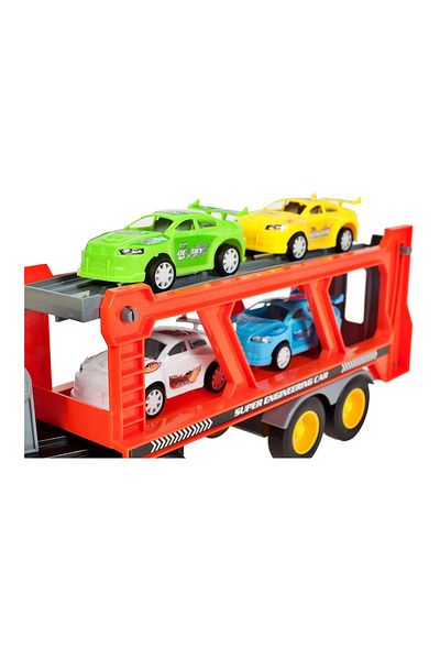 ideal STORE Interactive Truck with Trailer and 4 IDL Cars, Fulger M, Scale 1:16, Dimensions 37.0 x 16.0 x 9.0 cm,