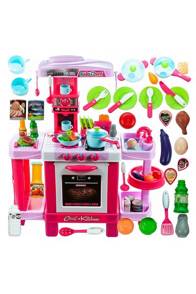 IDL Candy KIDS CHEF Multifunctional Kitchen for Children, Height 87 cm, Accessorized with elements