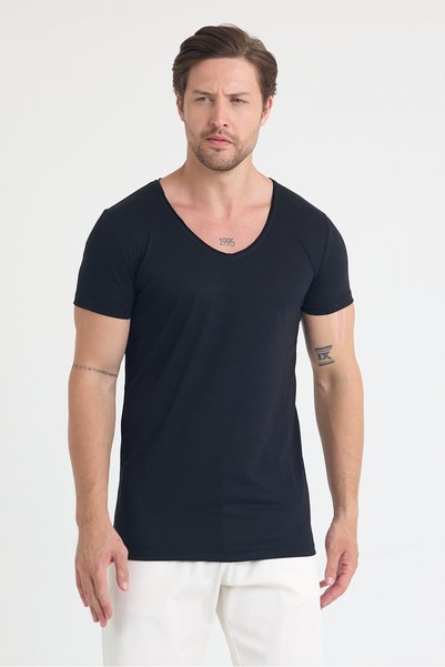 THE ONE Gât în ​​formă de V pentru bărbați, simplu croială Gât deschis basic tricou