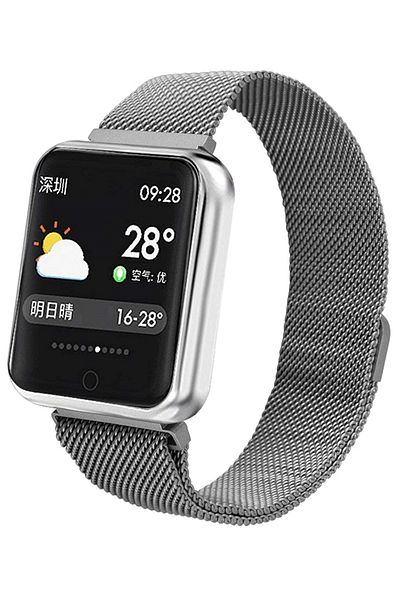 ideal STORE IDL Prestige 68 Smartwatch with metal bracelet, 1.3 inch IPS color Touch display, Heart rate monitoring