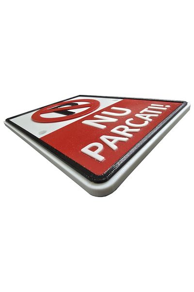 NEXTLY Indicator de avertizare "NU PARCATI!" NEXTLY, 20x15cm, alb