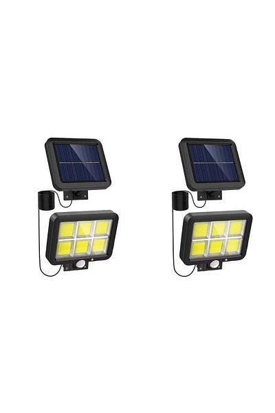 Welora Set 2 X Solar Lamp 120 LED COB 30W COB 120 LED, Detachable Panel - 200 x 200 x 200 x 200 mm