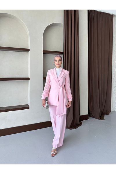 Vuntal BUTİK CHIFFON SLEEVE DOUBLE SET