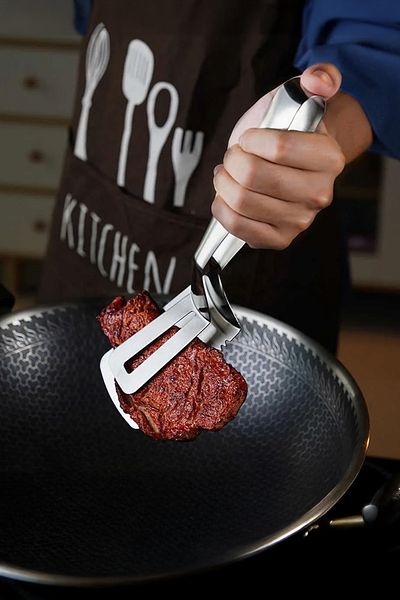 Vadi Stainless Steel Grill Roast Meat Bbq Serving Tongs