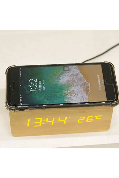 OEM LED clock, digital alarm clock with modern display, alarm and adjustable brightness