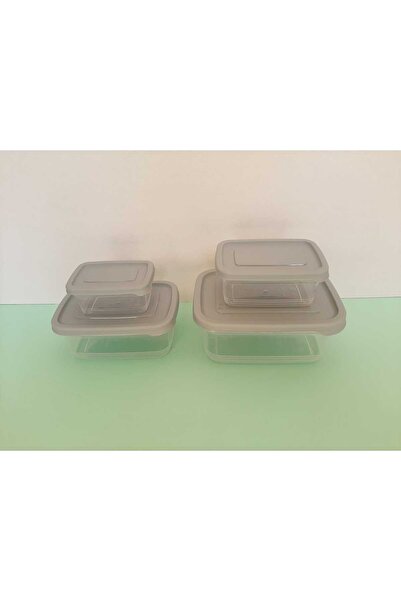 bir sürü eşya pak market 4-Piece Rectangular Storage Container Quadruple Plastic Storage Container Hobby Life Festiva